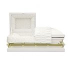 White Large Metal Pet Casket